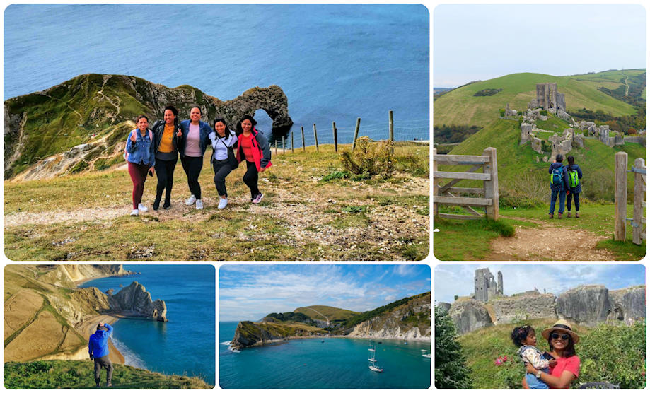 Big three tour with people at durdle door and Corfe Castle