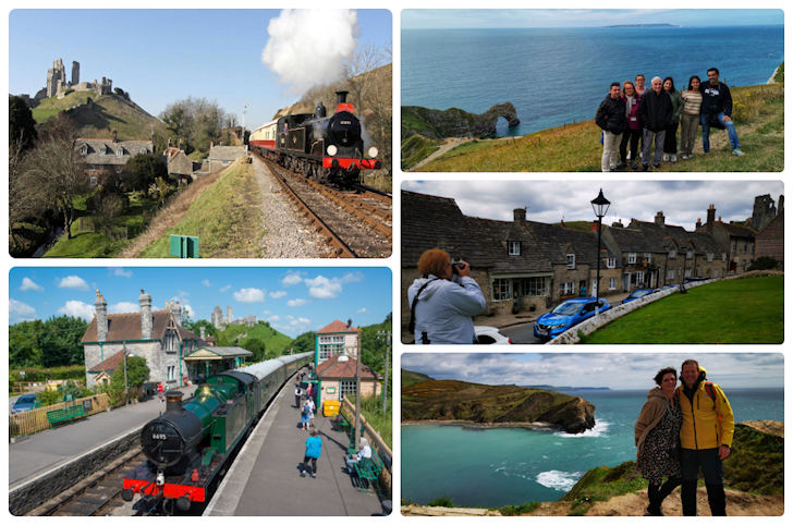 Big three tour with people at durdle door and Corfe Castle